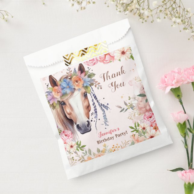 Girls  Horse Birthday Party Girls Favor Bags (Sealed)