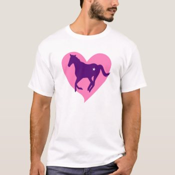 Girls'  Horse Love T-shirt by bubbasbunkhouse at Zazzle