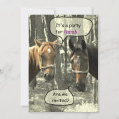 Girls Horseback-riding Party Birthday Invitation (Front)