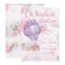Girls Hot Air Balloon Baby Shower Invitations