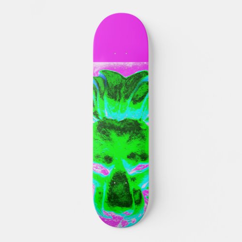 Girls Hot Pink Animal Face Lion Skateboard