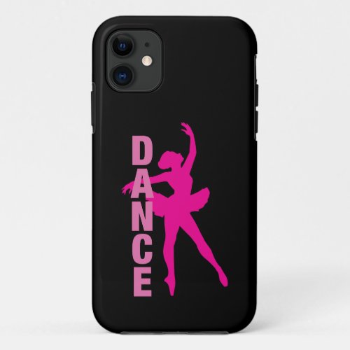 Girls Hot Pink Ballerina Dance iPhone 11 Case