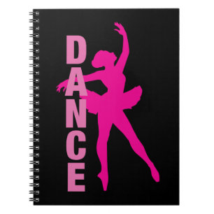 Girls Hot Pink Ballerina Dance Notebook