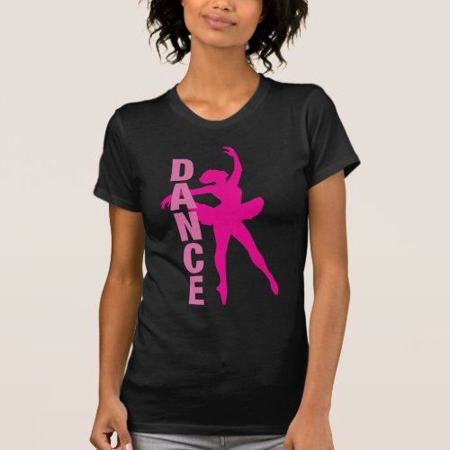 Girls Hot Pink Ballerina Dance T_Shirt