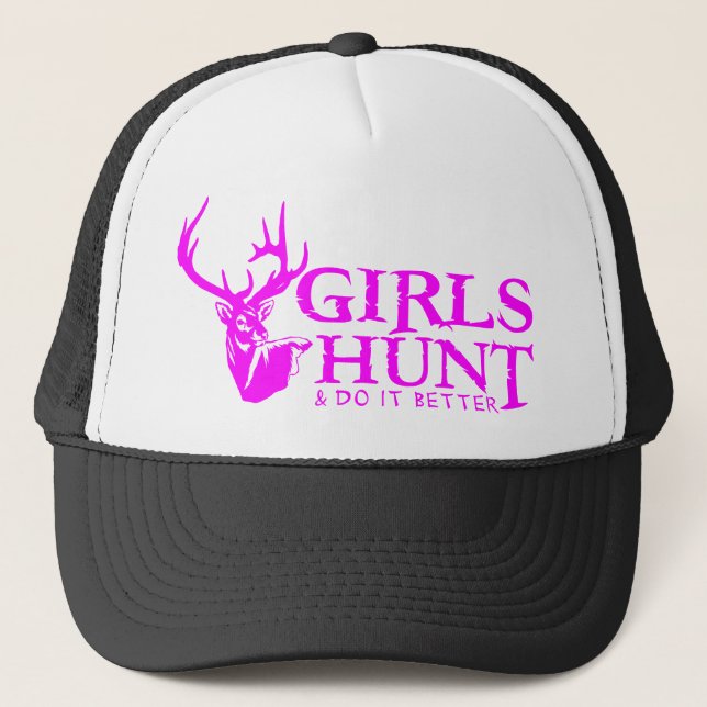 GIRLS HUNT DEER TRUCKER HAT (Front)