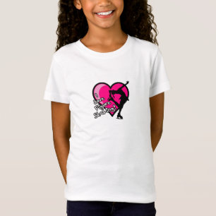 GIRLS - i love figure skating - Heart T-Shirt