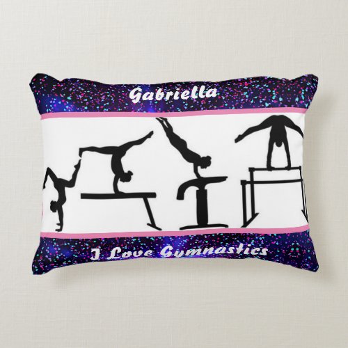 Girls I Love Gymnastics  Accent Pillow