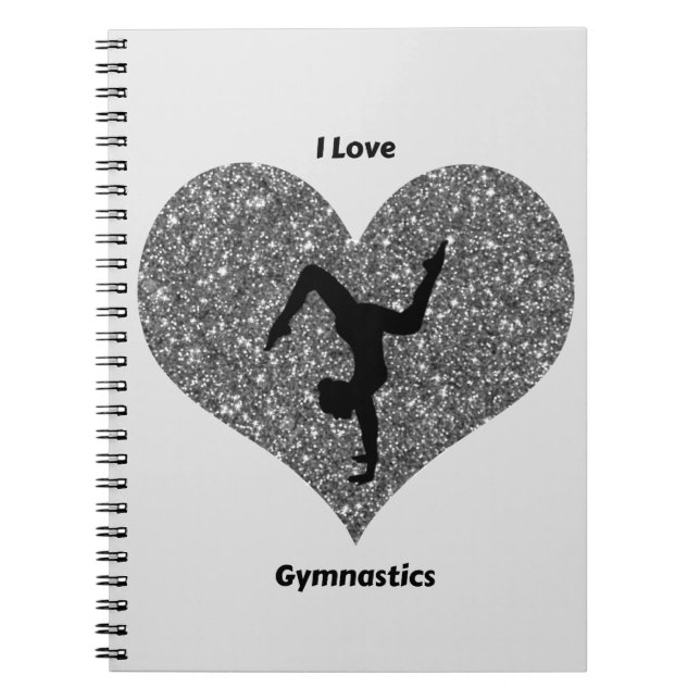 Girls I Love Gymnastics Spiral Notebook (Front)