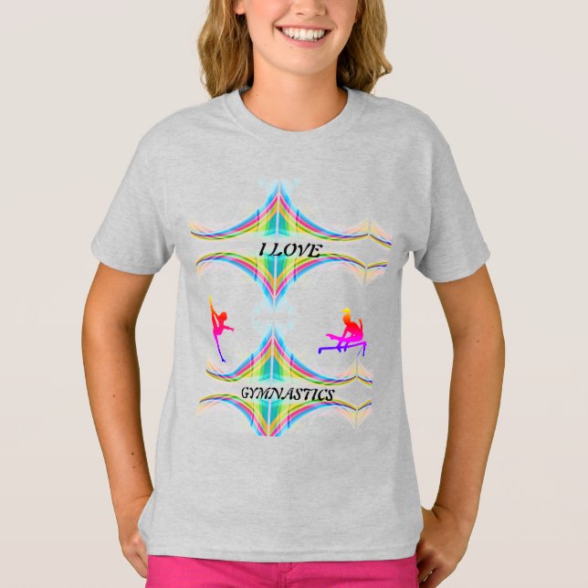 Girls I Love GYMNASTICS T-SHIRT (Front)