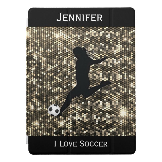 Girls I Love Soccer Spiral  iPad Pro Cover (Front)
