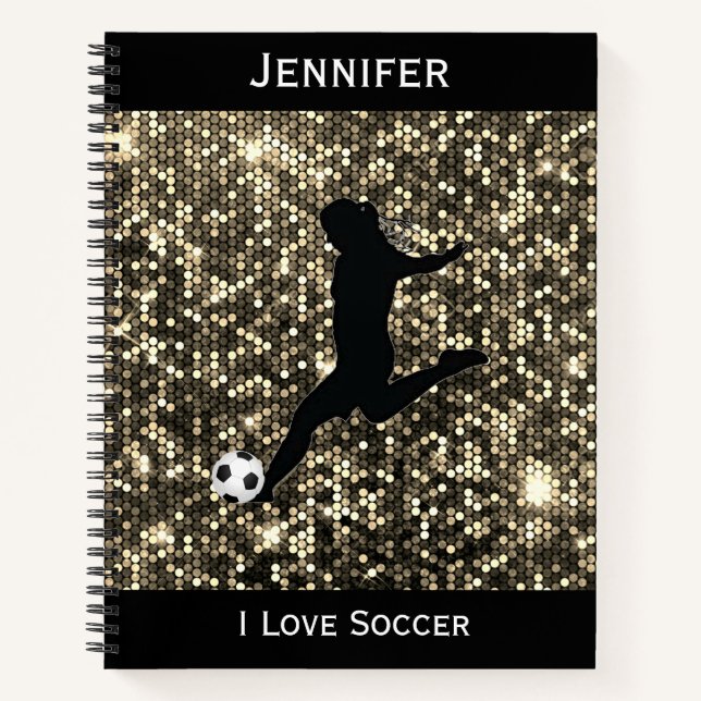 Girls I Love Soccer Spiral Notebook (Front)
