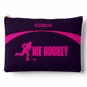 Girls Ice Hockey Birthday Party,Hockey Player  Accessory Pouch