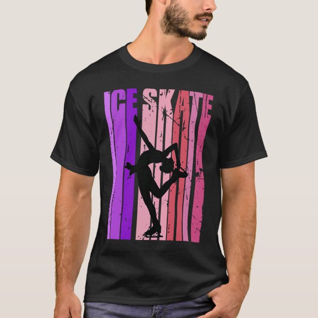 Girls Ice Skating Birthday Theme Dancing Team Retr T-Shirt (Front)