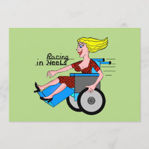 Girls in Heels need Wheelchairs Invitation