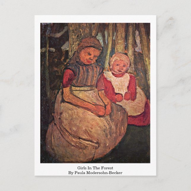 Girls In The Forest By Paula Modersohn-Becker Postcard (Front)