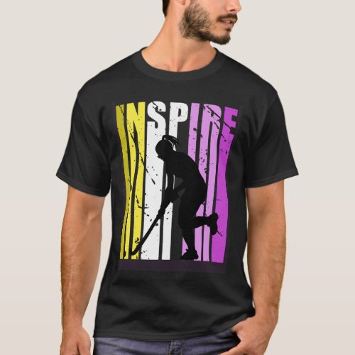 Girls Inspire Hockey Coach Birthday Coaching Fan I T_Shirt