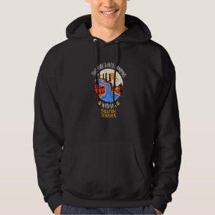 Girls Into Camping With Her Boston Terrier Dog Hoodie
