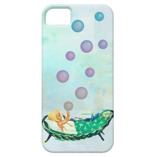 Girls' iPhone Case Little Mermaid in Bed Bubbles