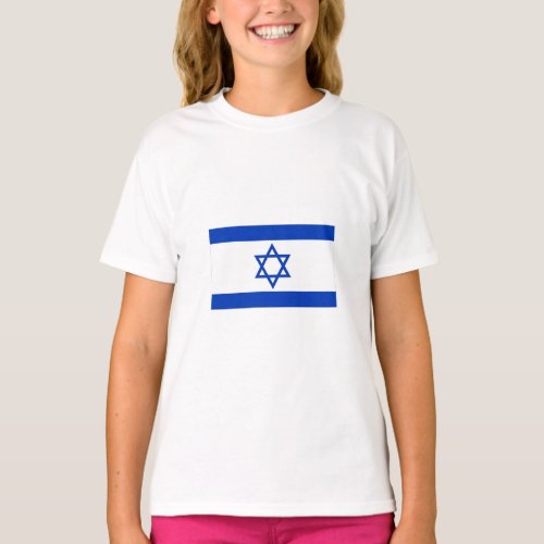 Girls Israel flag print  T_Shirt