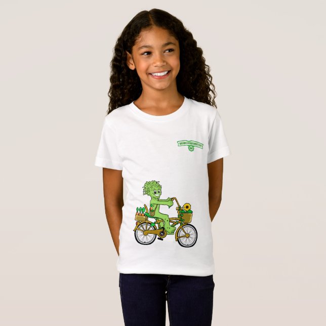 Girls Jersey T-Shirt  Bike Munchimonster Bite logo (Front Full)