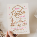 Girls' Joint Rodeo Birthday Invitation<br><div class="desc">Cowgirl Birthday Invitation
Ready to be personalized by you!</div>