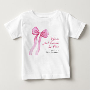 Girls just wanna be One 1st Birthday Party Baby T-Shirt