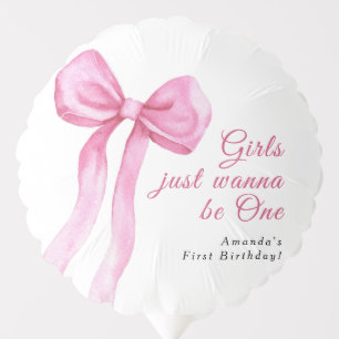 Girls just wanna be One 1st Birthday Party Balloon