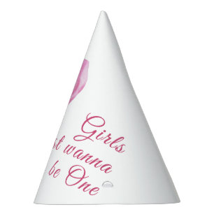 Girls just wanna be One 1st Birthday Party Party Hat