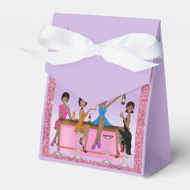 Girls Just Wanna Have Fun Bachelorette Favor Boxes (Front Side)