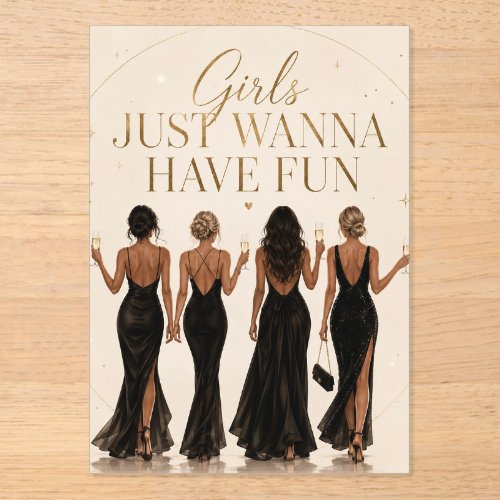 Girls Just Wanna Have Fun Bridal Shower Invitation