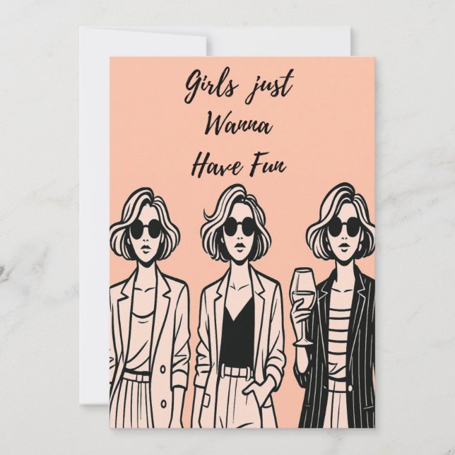 Girls just wanna have fun Card (Front)