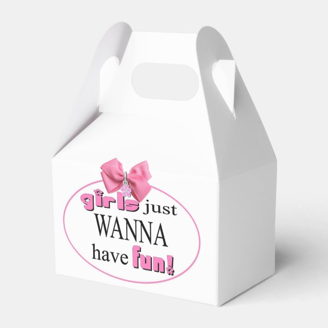 Girls Just Wanna Have Fun! Favor Boxes (Front Side)