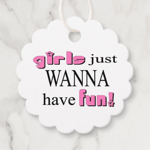 Girls Just Wanna Have Fun Favor Tags