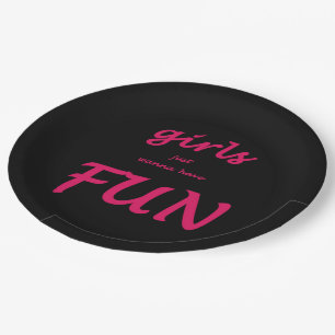 girls just wanna have fun paper plates