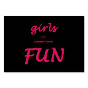girls just wanna have fun table number
