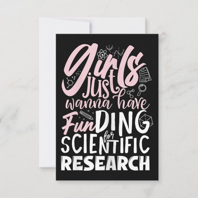 Girls Just Wanna Have Funding for Scientific Resea Invitation (Front)