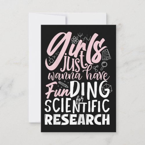 Girls Just Wanna Have Funding for Scientific Resea Invitation