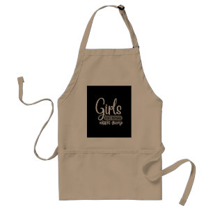 girls just wanna have guns adult apron
