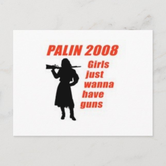Girls just wanna have guns postcard (Front)