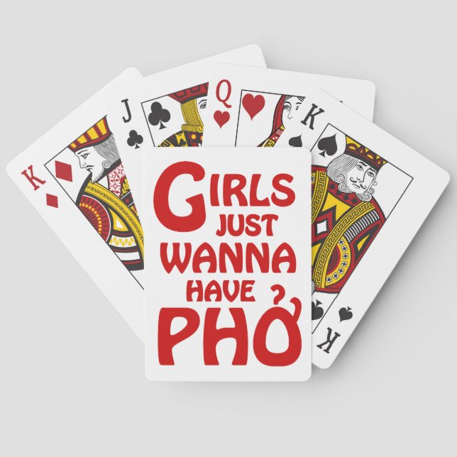Girls Just Wanna Have Phở Poker Cards (Back)