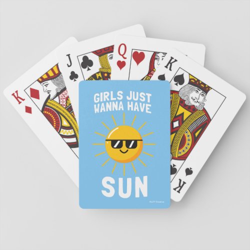 Girls Just Wanna Have Sun Poker Cards