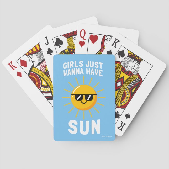 Girls Just Wanna Have Sun Poker Cards (Back)