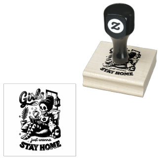 Girls Just Wanna...  Rubber Stamp