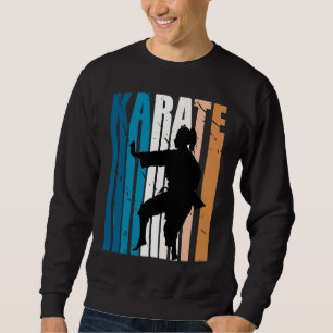 Girls Karate Blue Orange Colors Boyish Tomboy Daug Sweatshirt