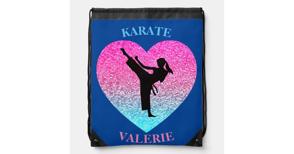 Girls Karate Drawstring Bag Zazzle