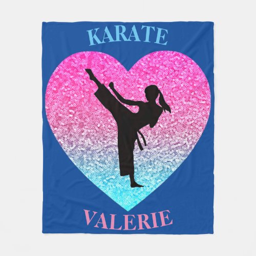 Girls Karate Fleece Blanket