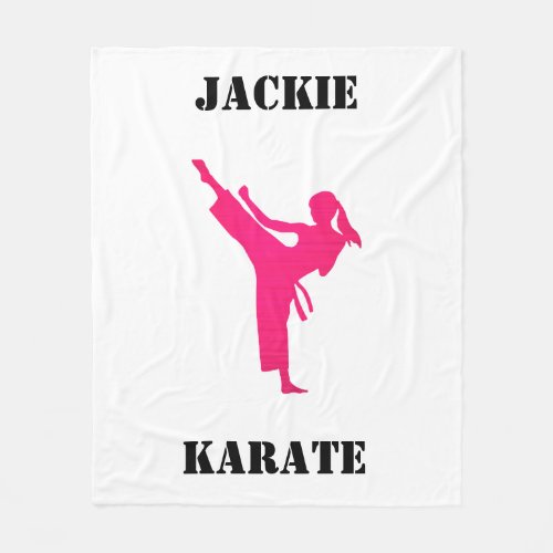 Girls Karate Fleece Blanket