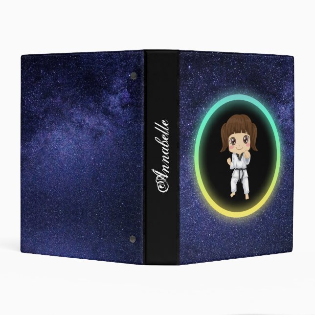 Girls Karate Galaxy   Mini Binder (Background)
