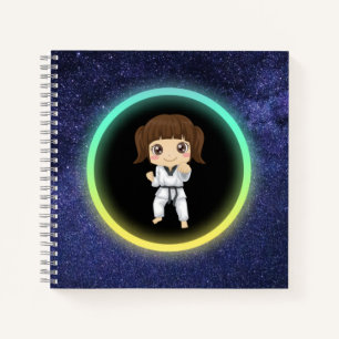 Girls Karate Galaxy Notebook