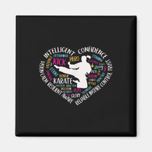 Girls Karate Heart For Teens Women Love Martial Ar Magnet